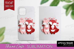 Valentine Papercut Phone Case PNG - Couple Animals Case PNG Product Image 1
