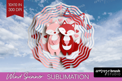 Valentine Papercut Wind Spinner Sublimation PNG - Couple Product Image 1