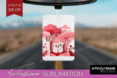 Valentine Papercut Air Freshener PNG - Couple Animals PNG Product Image 1