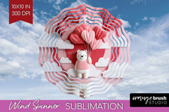 Valentine Papercut Wind Spinner Sublimation PNG - Couple Product Image 1