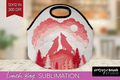 Valentine Papercut Lunch Bag - Couple Animals Lunch Bug PNG Product Image 1