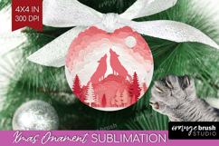 Valentine Papercut Ornament PNG - Couple Animals PNG Product Image 1