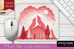 Valentine Papercut Mouse Pad Sublimation - Couple Animals Product Image 1