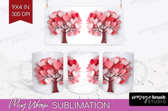 Valentine Papercut Mug Wrap - Couple Animals Mug PNG Product Image 1