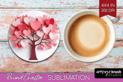 Valentine Papercut Round Coaster - Couple Animals Coaster Product Image 1