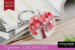 Valentine Papercut Keychain PNG - Couple Animals Keychain Product Image 1