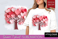 Valentine Papercut Square Tshirt Background - Couple Animals Product Image 1