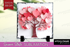 Valentine Papercut Slate PNG - Couple Animals Square Slate Product Image 1