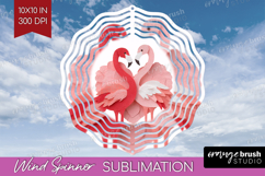 Valentine Papercut Wind Spinner Sublimation PNG - Couple Product Image 1