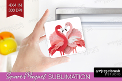 Valentine Papercut Magnet Sublimation - Couple Animals PNG Product Image 1