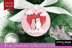 Valentine Papercut Ornament PNG - Couple Animals PNG Product Image 1