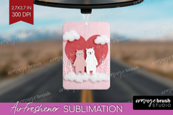 Valentine Papercut Air Freshener PNG - Couple Animals PNG Product Image 1