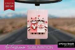 Valentine Papercut Air Freshener PNG - Couple Animals PNG Product Image 1