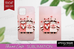 Valentine Papercut Phone Case PNG - Couple Animals Case PNG Product Image 1