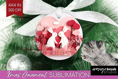 Valentine Papercut Ornament PNG - Couple Animals PNG Product Image 1