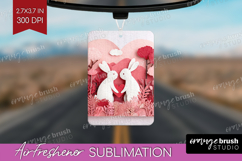 Valentine Papercut Air Freshener PNG - Couple Animals PNG Product Image 1