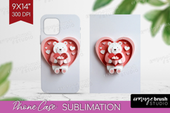 Valentine Papercut Phone Case PNG - Couple Animals Case PNG Product Image 1