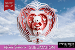 Valentine Papercut Wind Spinner Sublimation PNG - Couple Product Image 1