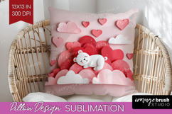 Valentine Papercut Pillow Sublimation - Couple Animals Cover Product Image 1