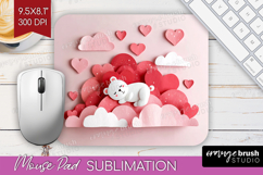 Valentine Papercut Mouse Pad Sublimation - Couple Animals Product Image 1