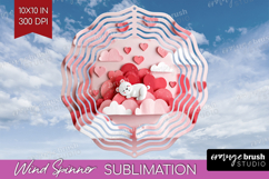 Valentine Papercut Wind Spinner Sublimation PNG - Couple Product Image 1