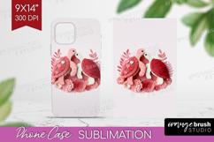 Valentine Papercut Phone Case PNG - Couple Animals Case PNG Product Image 1