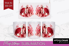 Valentine Papercut Mug Wrap - Couple Animals Mug PNG Product Image 1