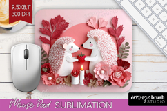 Valentine Papercut Mouse Pad Sublimation - Couple Animals Product Image 1
