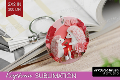 Valentine Papercut Keychain PNG - Couple Animals Keychain Product Image 1