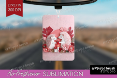 Valentine Papercut Air Freshener PNG - Couple Animals PNG Product Image 1