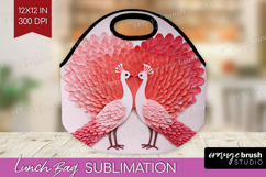 Valentine Papercut Lunch Bag - Couple Animals Lunch Bug PNG Product Image 1