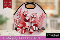 Valentine Papercut Lunch Bag - Couple Animals Lunch Bug PNG Product Image 1