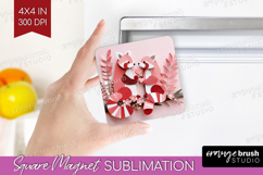 Valentine Papercut Magnet Sublimation - Couple Animals PNG Product Image 1