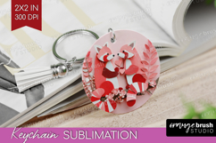 Valentine Papercut Keychain PNG - Couple Animals Keychain Product Image 1