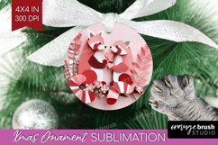 Valentine Papercut Ornament PNG - Couple Animals PNG Product Image 1