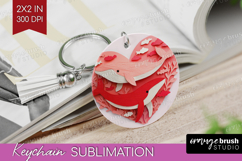 Valentine Papercut Keychain PNG - Couple Animals Keychain Product Image 1