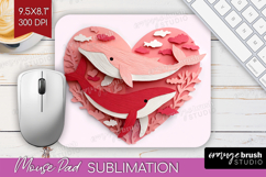 Valentine Papercut Mouse Pad Sublimation - Couple Animals Product Image 1