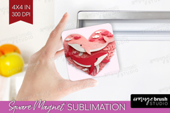 Valentine Papercut Magnet Sublimation - Couple Animals PNG Product Image 1