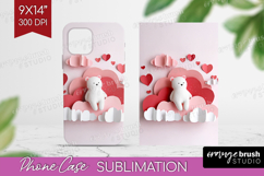 Valentine Papercut Phone Case PNG - Couple Animals Case PNG Product Image 1
