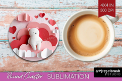 Valentine Papercut Round Coaster - Couple Animals Coaster Product Image 1