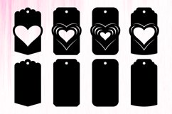 Paper Cut Valentine Tags SVG. Valentine Day Price Tags SVG Product Image 2