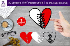 paper cutting-3d layered svg-heart papercut-heart svg-decorative svg-love svg-romantic-heart