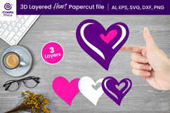 paper cutting-3d layered svg-heart papercut-heart svg-decorative svg-love svg-romantic-heart