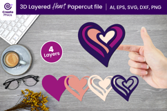 paper cutting-3d layered svg-heart papercut-heart svg-decorative svg-love svg-romantic-heart