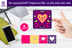 paper cutting-3d layered svg-heart papercut-heart svg-decorative svg-love svg-romantic-heart