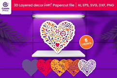 paper cutting-3d layered svg-heart papercut-heart svg-decorative svg-love svg-romantic-heart