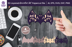 paper cutting-3d layered svg-layered papercut-bat svg-bat craft design-bat svg-3d papercut