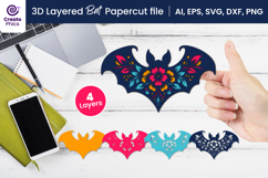 paper cutting-3d layered svg-layered papercut-bat svg-bat craft design-bat svg-3d papercut