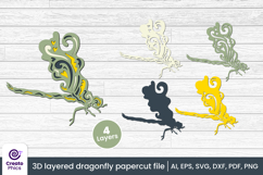paper cutting-cut file svg-3d layered-dragonfly-dragonfly papercut-layered-dragonfly svg