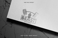 Editable Paper Engraved Logo Mockup Text Effect Photoshop Product Image 1